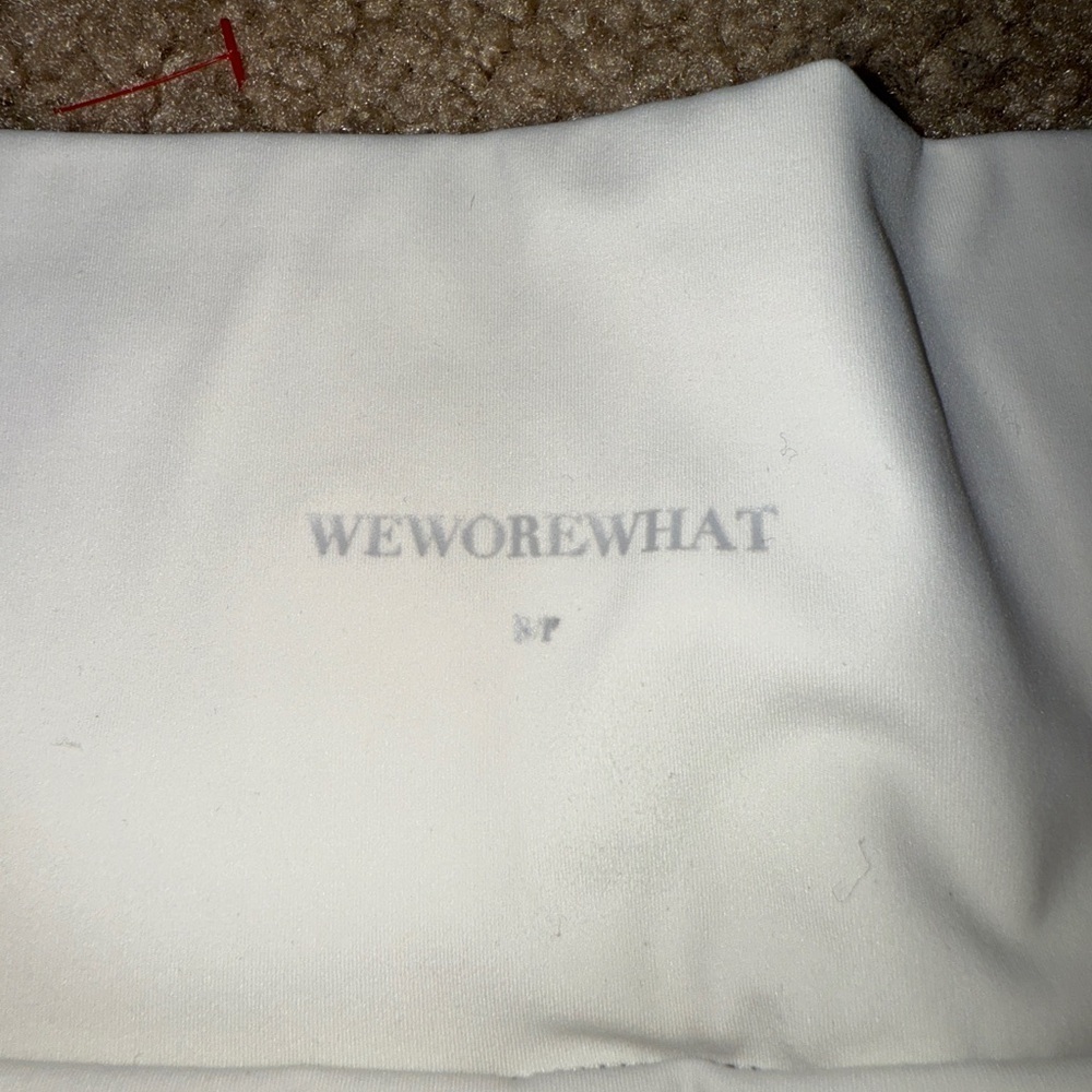 WeWoreWhat White Bike Shorts with Black Accents - Picture 5 of 5